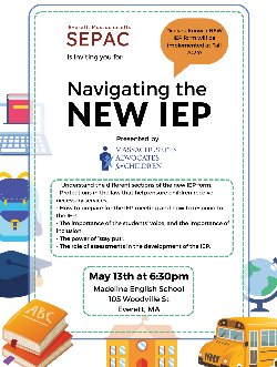 Flier with elementary school-related clip art